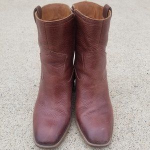 Zodiac Livie Brown Block Heel Ankle Boots